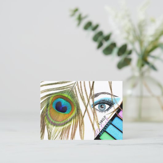 Makeup Artist Visitekaartje (Staand voorkant)