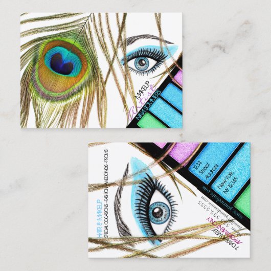 Makeup Artist Visitekaartje (Voorkant / Achterkant)