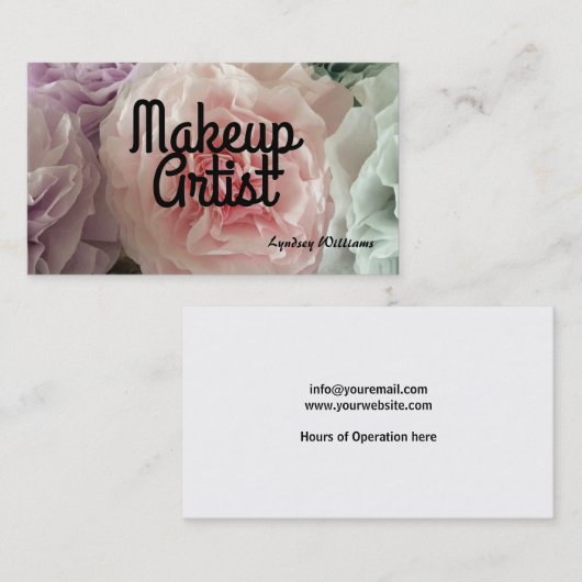 Makeup Artist Visitekaartje (Voorkant / Achterkant)
