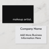 Makeup Artist Visitekaartje (Voorkant / Achterkant)