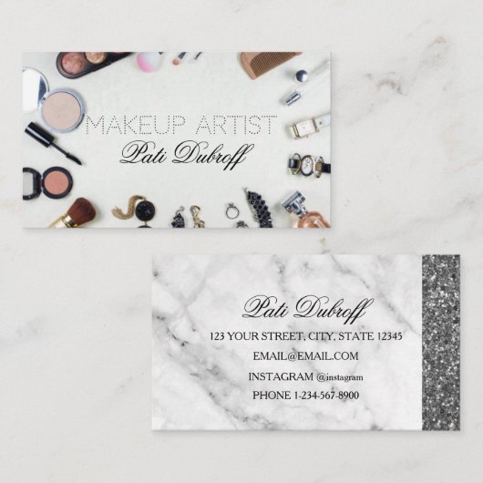 Makeup Artist Visitekaartje (Voorkant / Achterkant)