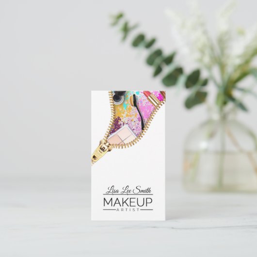 Makeup Artist Visitekaartje (Staand voorkant)