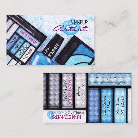 Makeup Artist Visitekaartje (Voorkant / Achterkant)