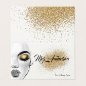 Makeup Artist Visitekaartje  (Buitenkant ongevouwen)