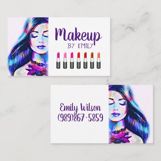 Makeup Artist Visitekaartje (Voorkant / Achterkant)