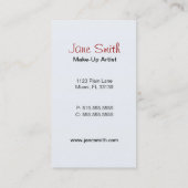 Makeup Artist Visitekaartje (Achterkant)