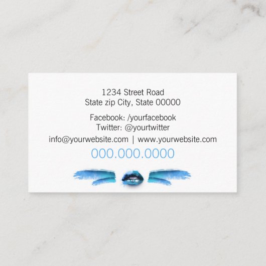 Makeup Artist Visitekaartje (Achterkant)