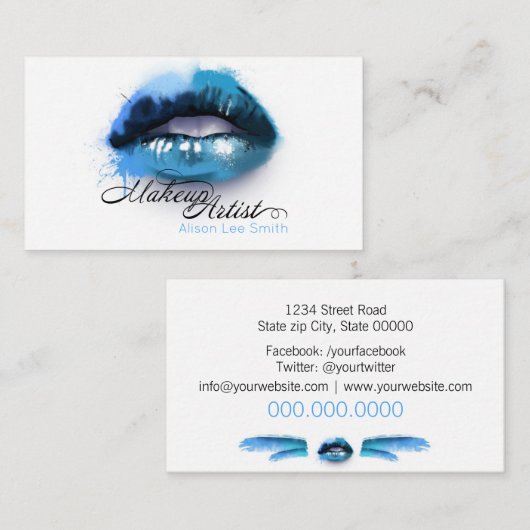 Makeup Artist Visitekaartje (Voorkant / Achterkant)