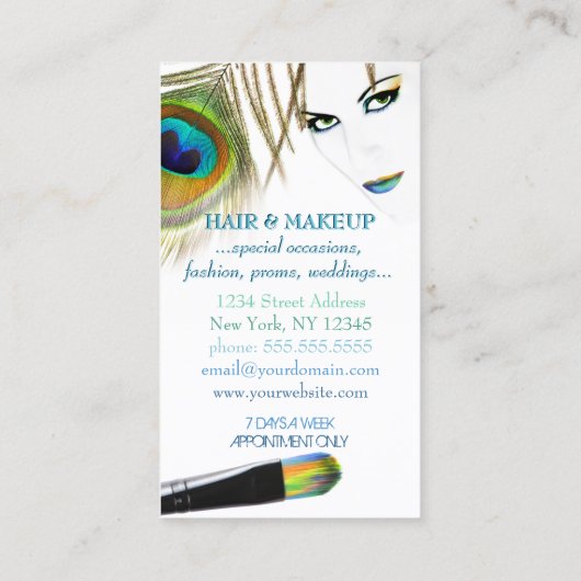 Makeup Artist Visitekaartje (Achterkant)