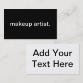 Makeup Artist Visitekaartje (Voorkant / Achterkant)