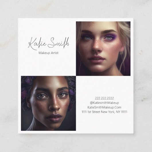 Makeup Artist Visitekaartje (Achterkant)