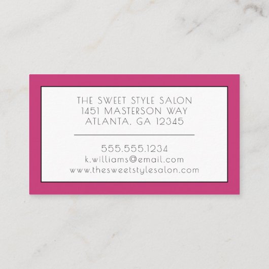 Makeup Artist Visitekaartje (Achterkant)