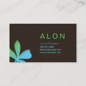 Makeup Artist Visitekaartje blauw groen (Achterkant)