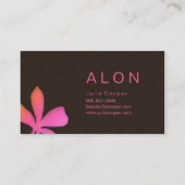 Makeup Artist Visitekaartje Bloem Roze Sinaasappel (Achterkant)