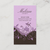 Makeup Artist Visitekaartje Blokkeren Paars Brown (Achterkant)