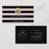 Makeup Artist Visitekaartje - Chic Gold en Black (Voorkant / Achterkant)