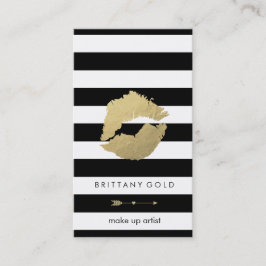 Makeup Artist Visitekaartje - Chic Gold en Black