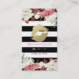 Makeup Artist Visitekaartje - Chic Gold en Black