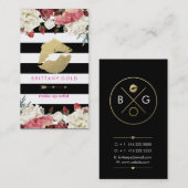 Makeup Artist Visitekaartje - Chic Gold en Black (Voorkant / Achterkant)