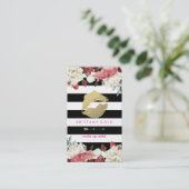 Makeup Artist Visitekaartje - Chic Gold en Black (Staand voorkant)