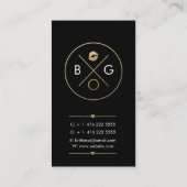 Makeup Artist Visitekaartje - Chic Gold en Black (Achterkant)