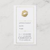 Makeup Artist Visitekaartje - Chic Gold en Black Afsprakenkaartje (Achterkant)