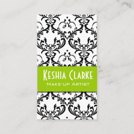 Makeup Artist Visitekaartje Damask Green