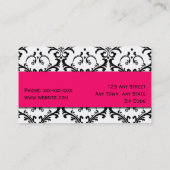 Makeup Artist Visitekaartje Damask Pink (Achterkant)