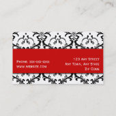 Makeup Artist Visitekaartje Damask Red (Achterkant)