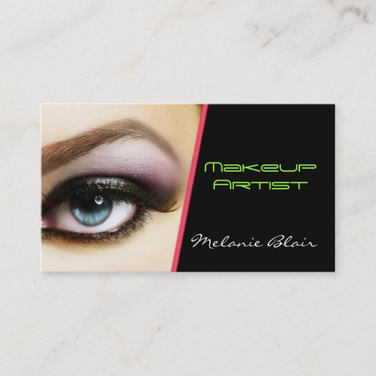 Makeup Artist Visitekaartje Eye (Voorkant)