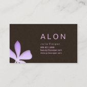 Makeup Artist Visitekaartje Flower Paars (Achterkant)