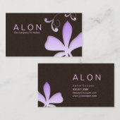 Makeup Artist Visitekaartje Flower Paars (Voorkant / Achterkant)