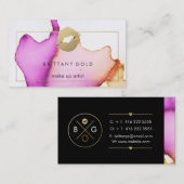 Makeup Artist Visitekaartje - grafische Waterverf (Voorkant / Achterkant)