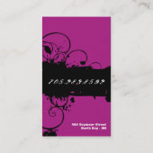 Makeup Artist Visitekaartje - Grunge Splatter Pink (Achterkant)