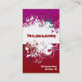 Makeup Artist Visitekaartje Grunge Splatter Red (Achterkant)