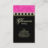 Makeup Artist Visitekaartje Licht Roze Zwart (Achterkant)