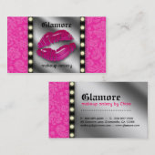 Makeup Artist Visitekaartje LIghts Lips Mirror (Voorkant / Achterkant)