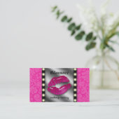 Makeup Artist Visitekaartje LIghts Lips Mirror (Staand voorkant)