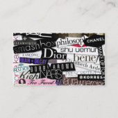 Makeup Artist Visitekaartje - Merken (Achterkant)