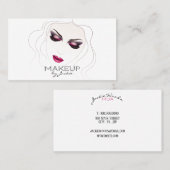Makeup Artist Visitekaartje met Sketch Woman (Voorkant / Achterkant)