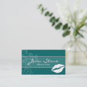 Makeup Artist Visitekaartje - Silhouette Lips (Staand voorkant)