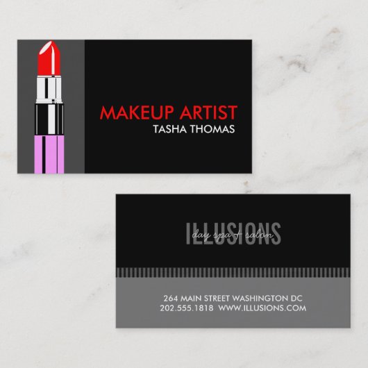 Makeup Artist Visitekaartjes (Voorkant / Achterkant)