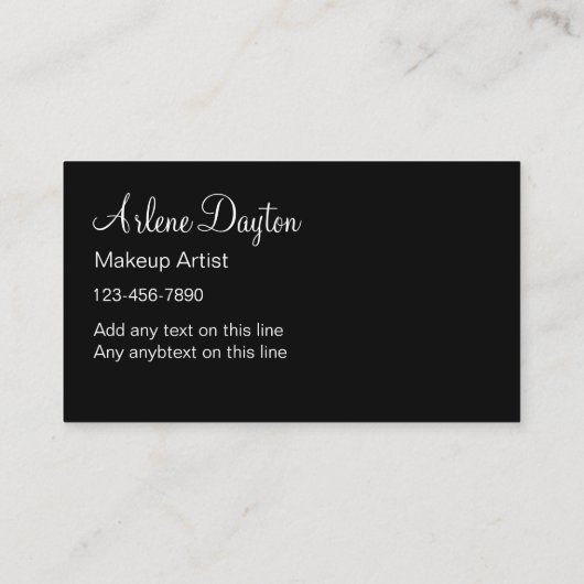 Makeup Artist Visitekaartjes (Achterkant)