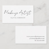 Makeup Artist Visitekaartjes | Handtekeningsscript (Voorkant / Achterkant)