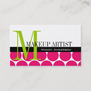 Makeup Artist Visitekaartjes Hot Pink