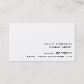 Makeup Artist Visitekaartjes Paars Damask (Achterkant)