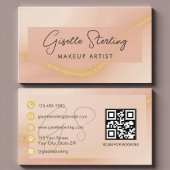 Makeup Artist Watercolor QR Code Visitekaartje