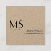 Makeup Artist Waterverf Botanische roze Floral Vierkante Visitekaartje (Achterkant)