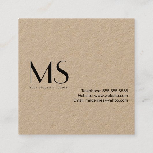 Makeup Artist Waterverf Botanische roze Floral Vierkante Visitekaartje (Achterkant)