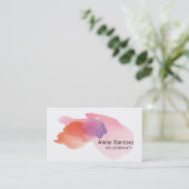 Makeup Artist - Waterverf Visitekaartje (Staand voorkant)